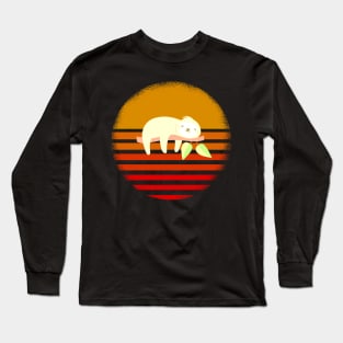 Cute Sloth Retro Long Sleeve T-Shirt